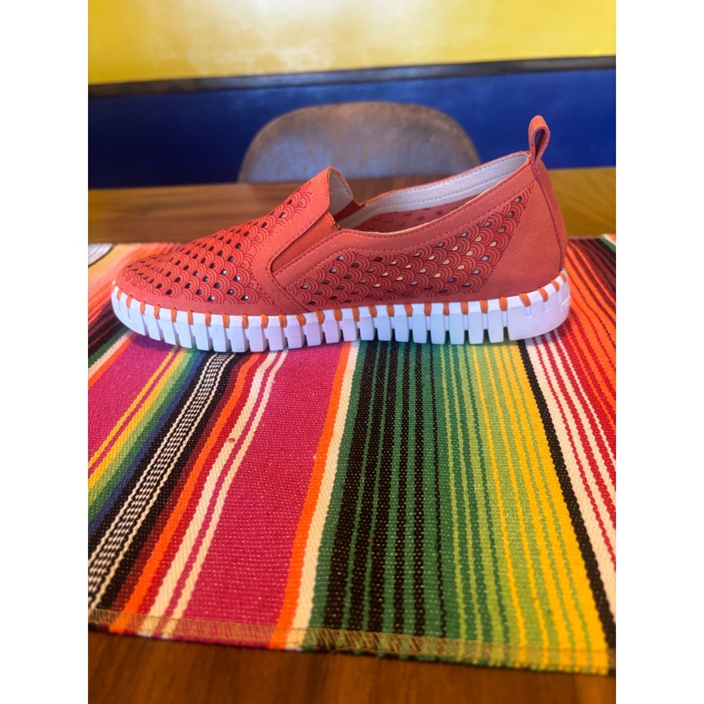 Ilse Jacobsen Tulip 139 Perforated Slip On Sneakers Orange Womens 39 - Picture 2 of 9